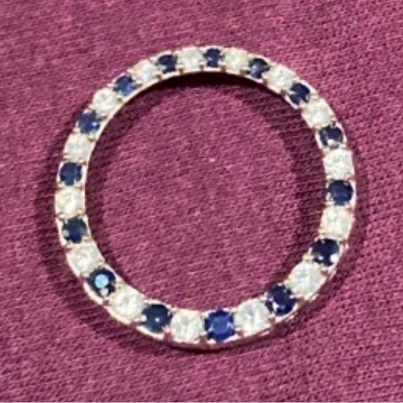 10k Gold Sapphire Eternity Pendant